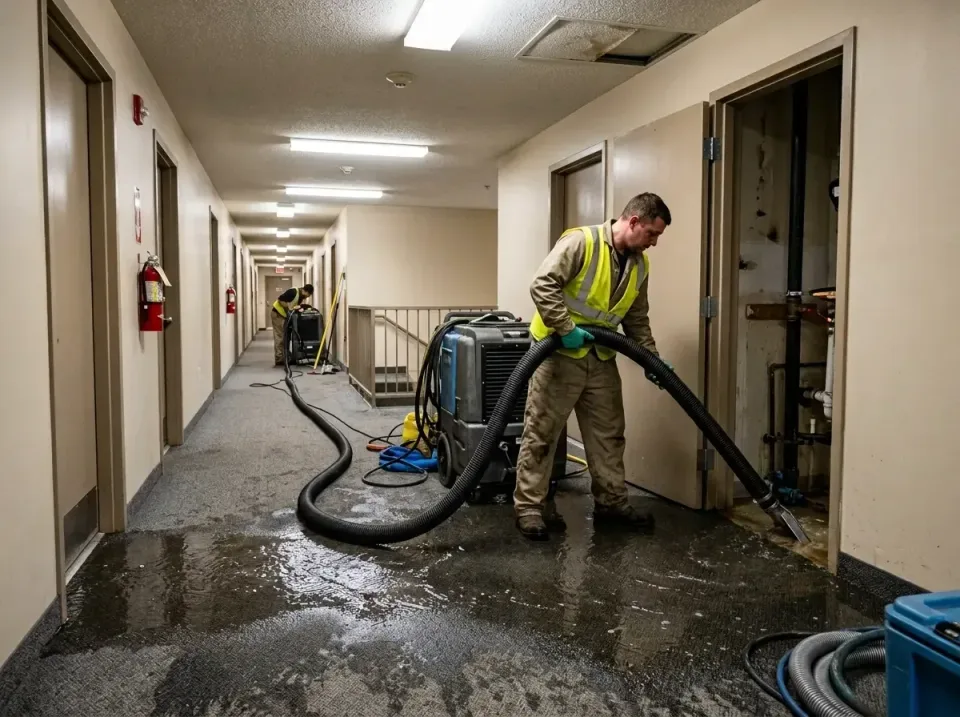 multi-unit-apartment-hallway-f-005 — frequently asked questions, Emergency Burst Pipe Water Extraction & Removal in Amboy, IL